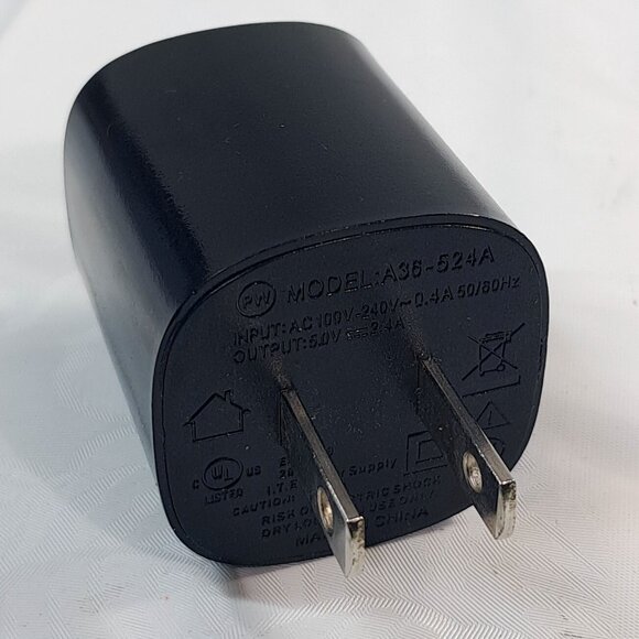 Verizon A36-524A Single USB Wall Charger Adapter 5V/2.4A Black oem genuine plug - Picture 2 of 4